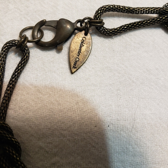 Beautiful Vintage Coldwater Creek Turquoise and Purple Satin Glass Necklace - Picture 3 of 4